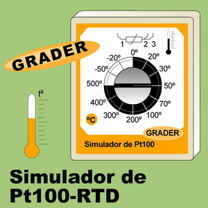 Simulador de PT100, de 12 valores de temperatura