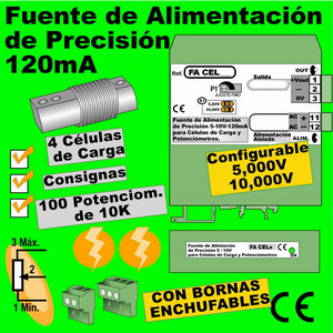 06f2- Fuente de Alimentaci&oacute;n de precisi&oacute;n 5-10 VDC para 4-8 c&eacute;lulas de carga