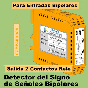 08e- Detector del signo de se&ntilde;ales bipolares, con 2 salidas de rel&eacute;