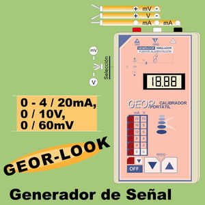 13a- GEOR-LOOK. Generador-Simulador 0-4..20mA, 0-10V, termopar 0-60mV